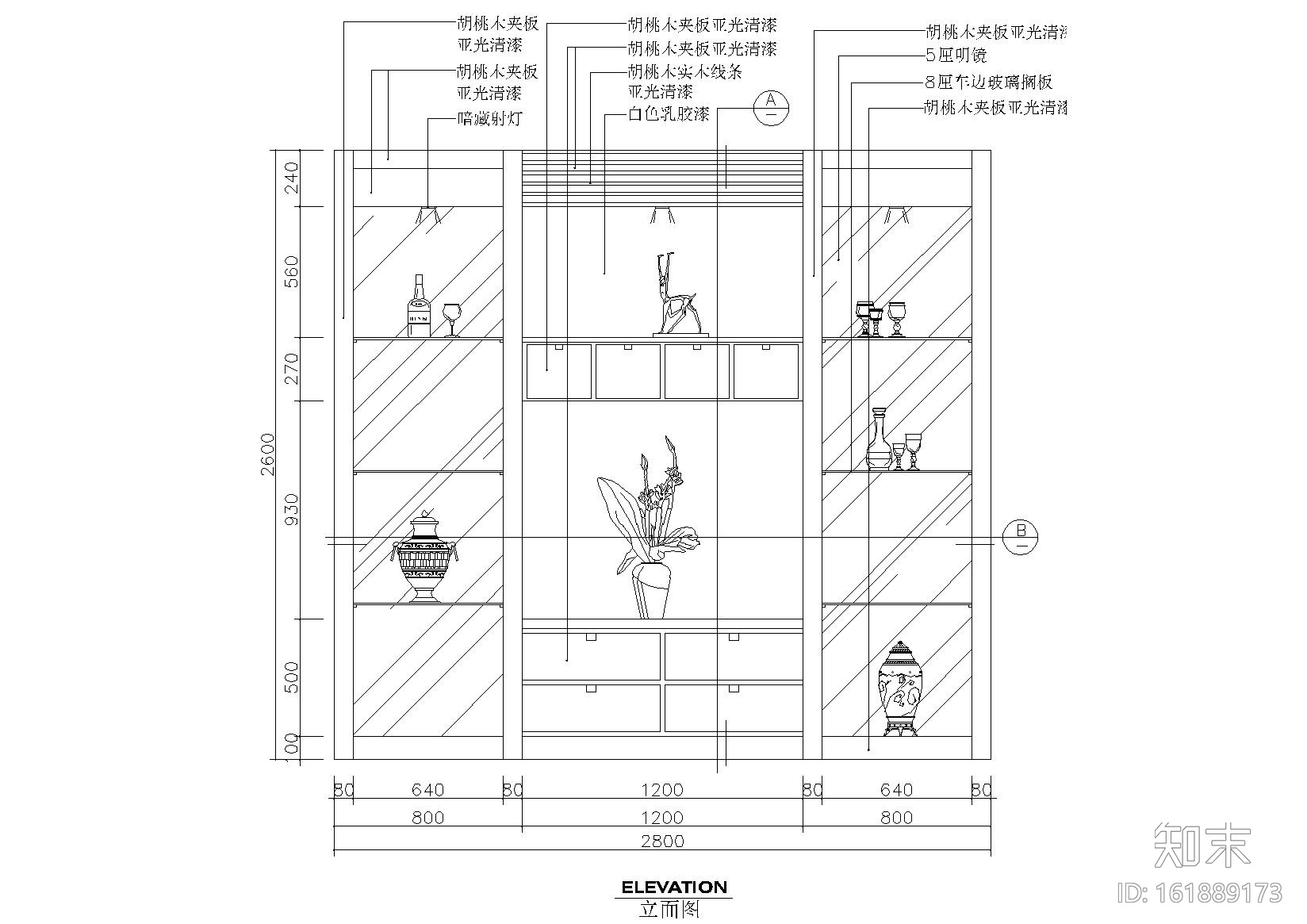 CAD室内设计施工图常用图块之餐厅样板施工图下载【ID:161889173】