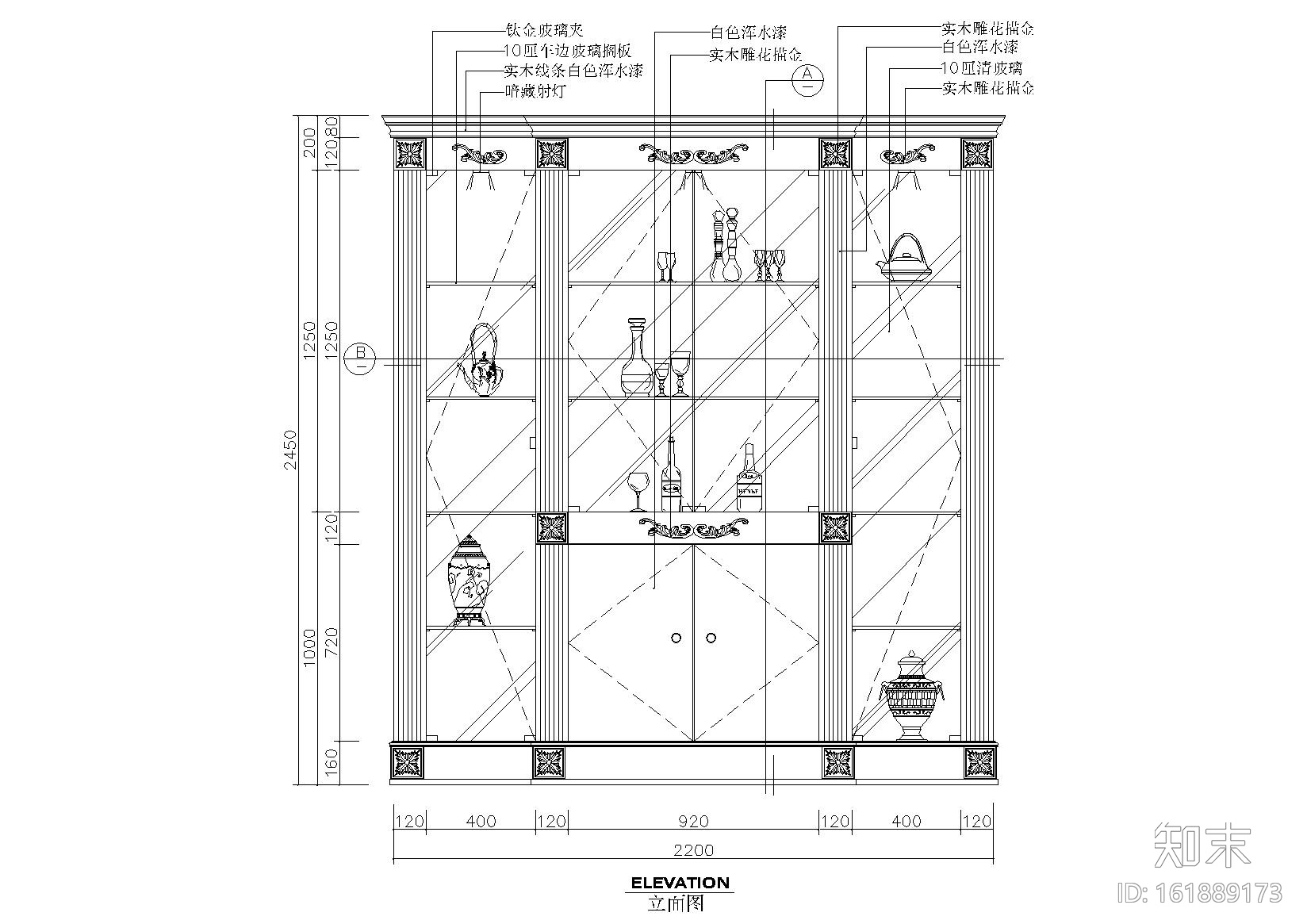 CAD室内设计施工图常用图块之餐厅样板施工图下载【ID:161889173】