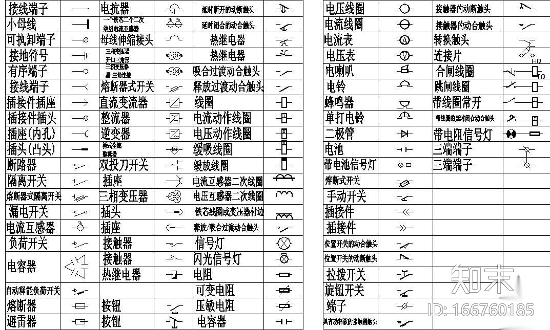 常用电气符号和用途施工图下载