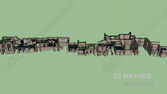 罗马墓地纪念碑和陵墓等电池普佐利SU模型下载【ID:625982926】