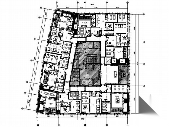 [广西]超五星级酒店现代典雅风格SPA会所室内装修施工图cad施工图下载【ID:160710100】