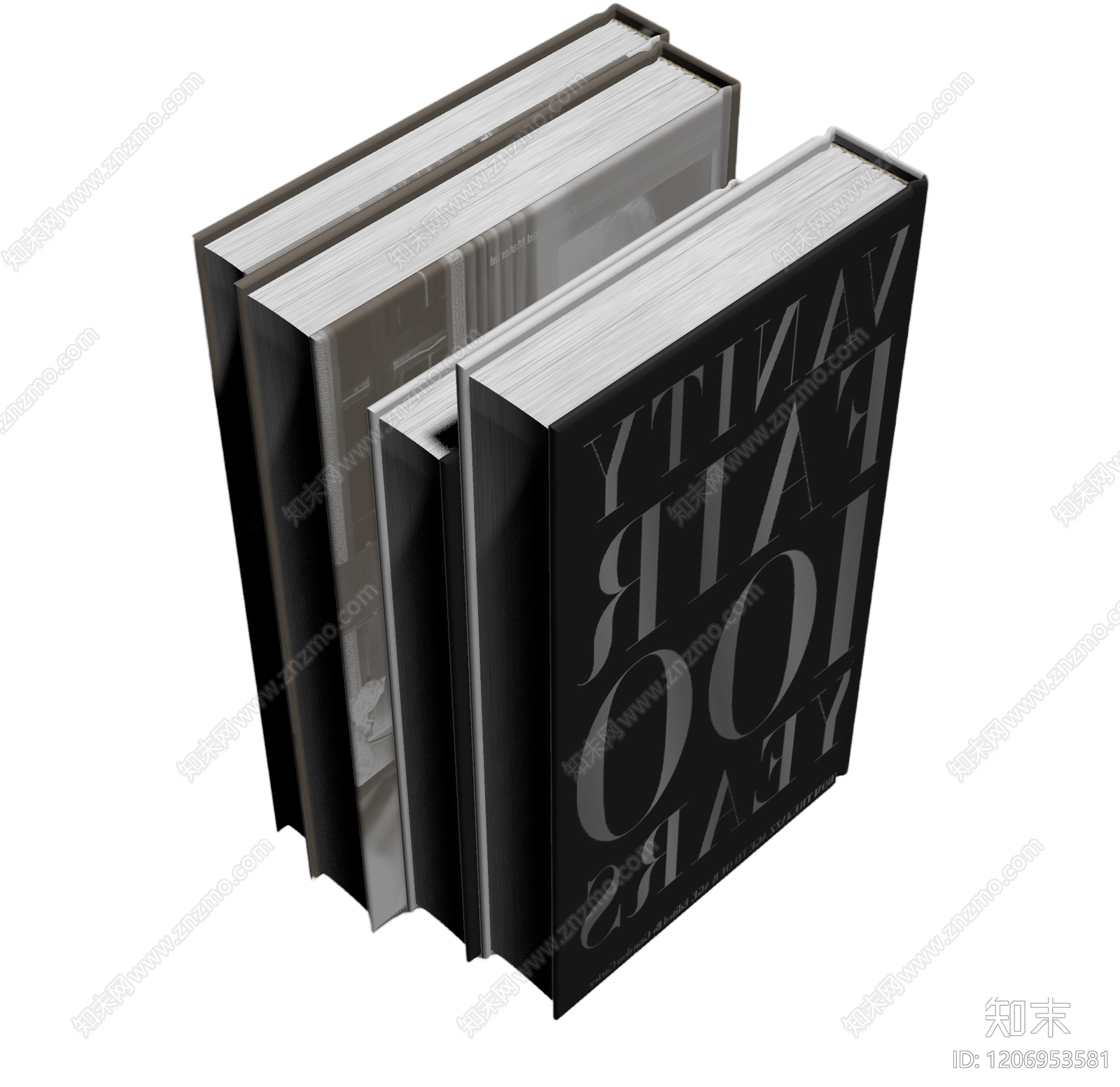 装饰书籍组合体3D模型下载【ID:1206953581】