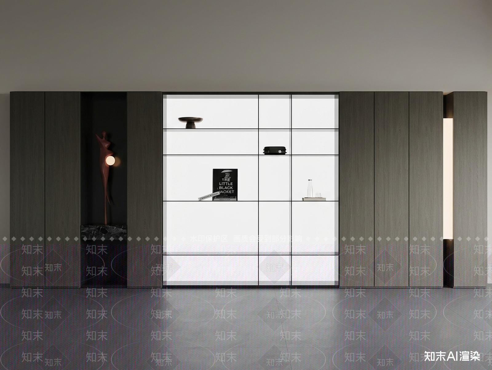玻璃门展示柜书柜3D模型下载【ID:1227509014】