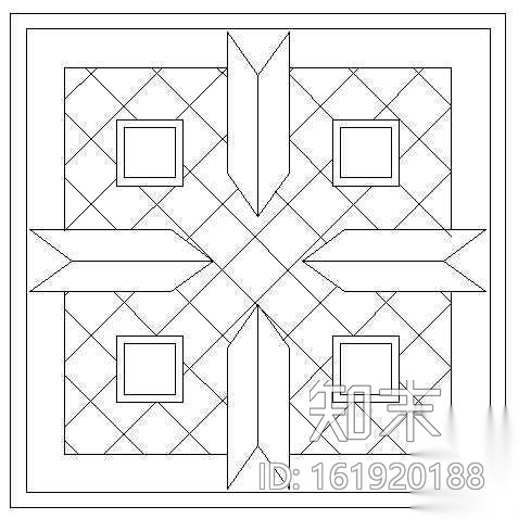 铺地花纹图块施工图下载【ID:161920188】