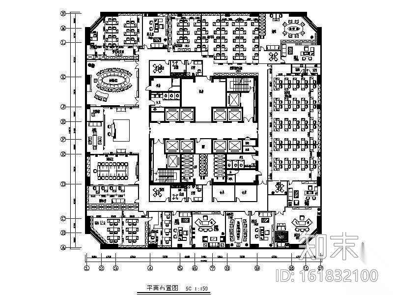 某基金管理有限公司办公空间装修图(含实景)施工图下载【ID:161832100】