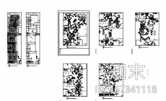 居住区景观轴线园林工程施工图施工图下载【ID:167341118】