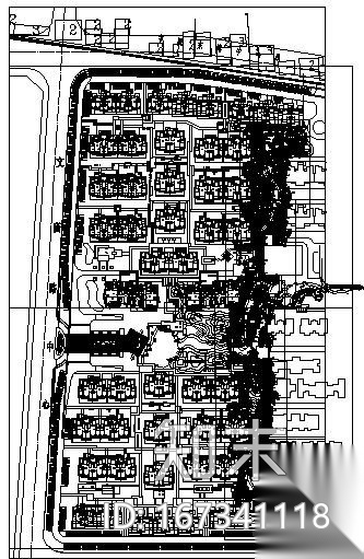 居住区景观轴线园林工程施工图施工图下载【ID:167341118】