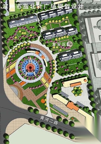滨州市指北针广场设计方案施工图下载【ID:161058172】