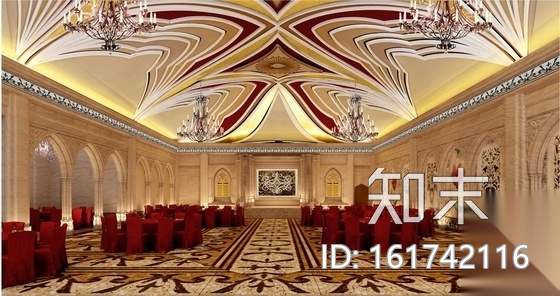 [天津]特色豪华五星级婚宴酒店CAD施工图（含效果方案...cad施工图下载【ID:161742116】