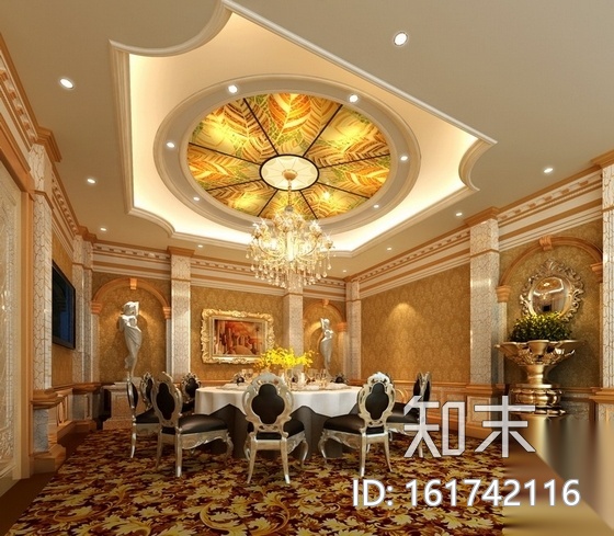 [天津]特色豪华五星级婚宴酒店CAD施工图（含效果方案...cad施工图下载【ID:161742116】
