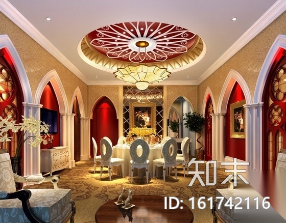 [天津]特色豪华五星级婚宴酒店CAD施工图（含效果方案...cad施工图下载【ID:161742116】