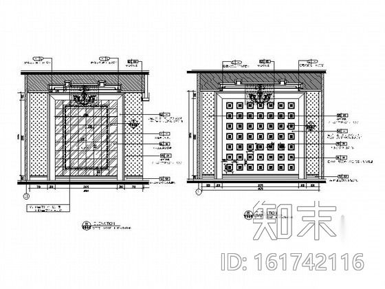 [天津]特色豪华五星级婚宴酒店CAD施工图（含效果方案...cad施工图下载【ID:161742116】