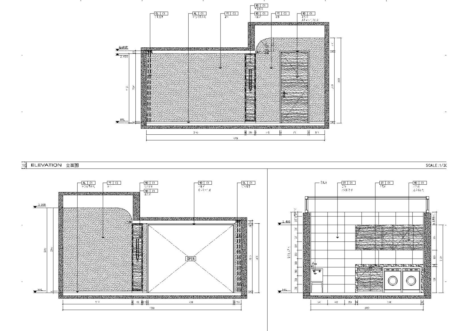 现代中式600㎡新中式三层别墅施工图+效果图施工图下载【ID:160403104】