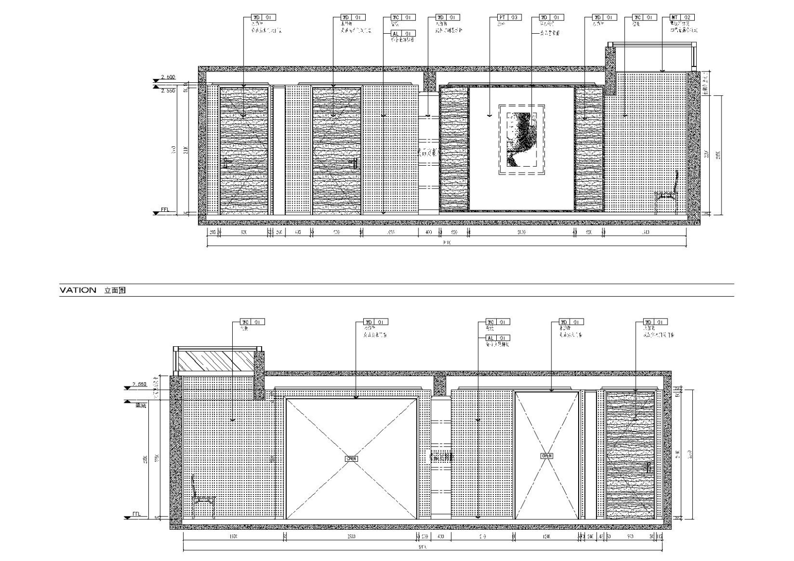 现代中式600㎡新中式三层别墅施工图+效果图施工图下载【ID:160403104】