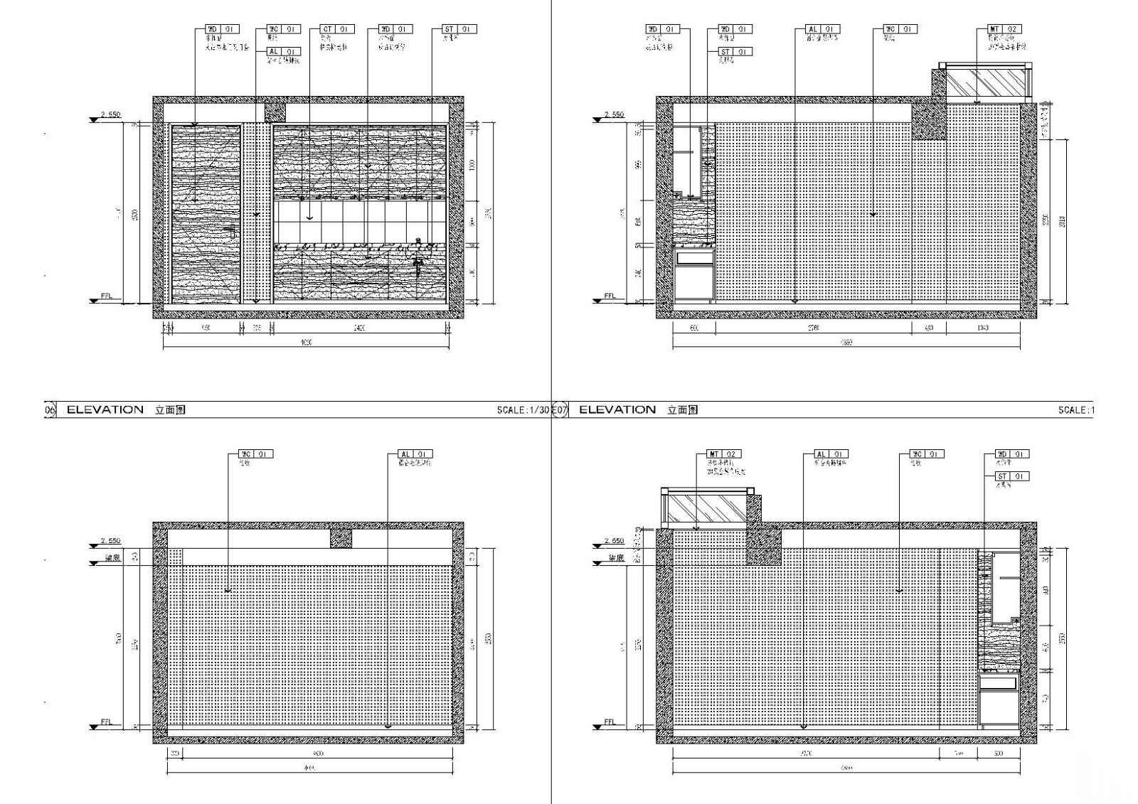 现代中式600㎡新中式三层别墅施工图+效果图施工图下载【ID:160403104】