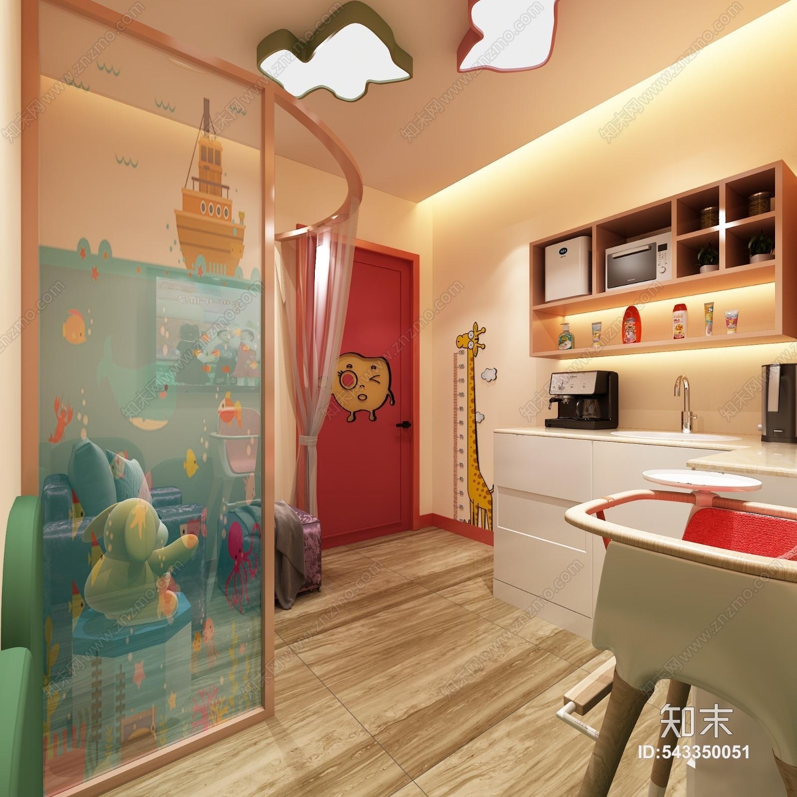 后现代育婴室3D模型下载【ID:543350051】
