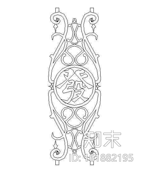 铁艺围栏纹饰八施工图下载【ID:161882195】