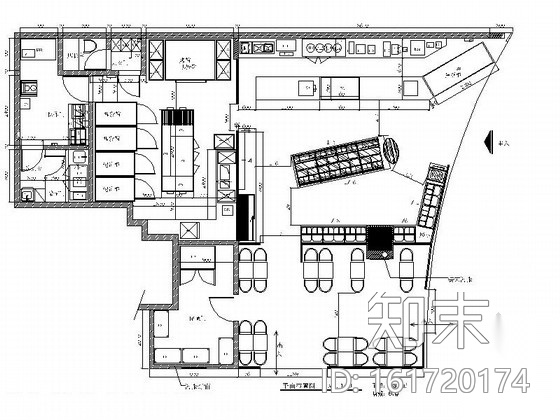 [杭州]面包新语品牌店铺室内装修图施工图下载【ID:161720174】