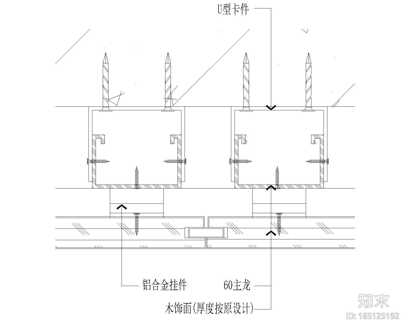 18套木饰面节点详图（花格节点、栏杆节点、干挂大样节点...cad施工图下载【ID:165125192】