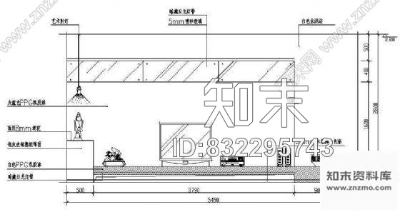 客厅背景cad施工图下载【ID:832295743】