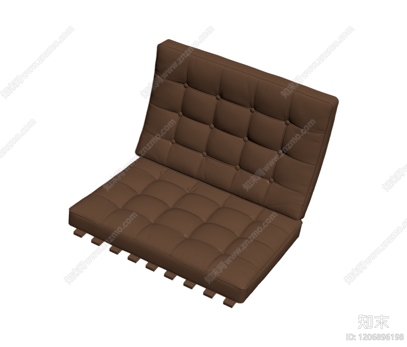 棕色皮质躺椅3D模型下载【ID:1206896198】