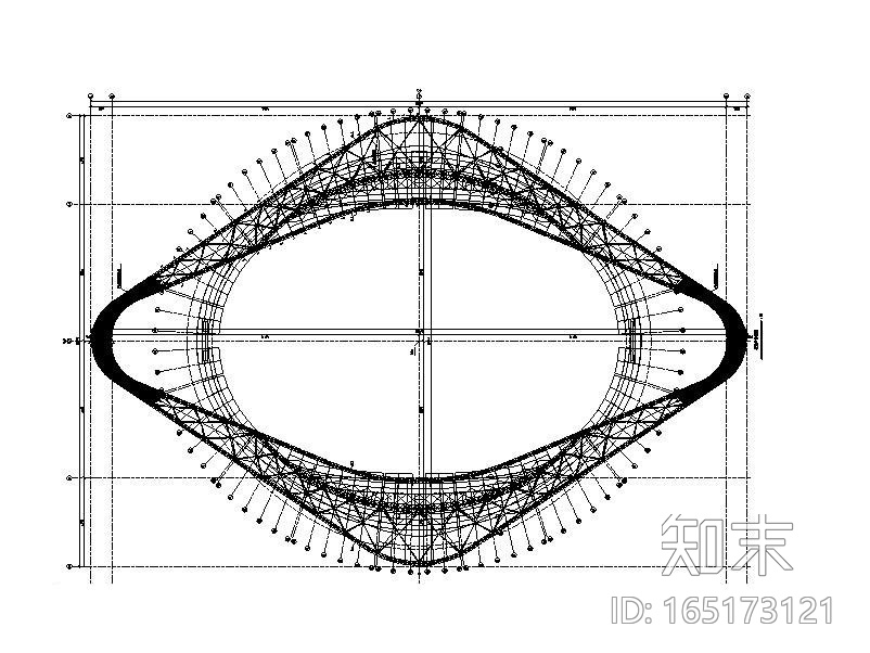 体育场升级改造钢结构施工图2016cad施工图下载【ID:165173121】