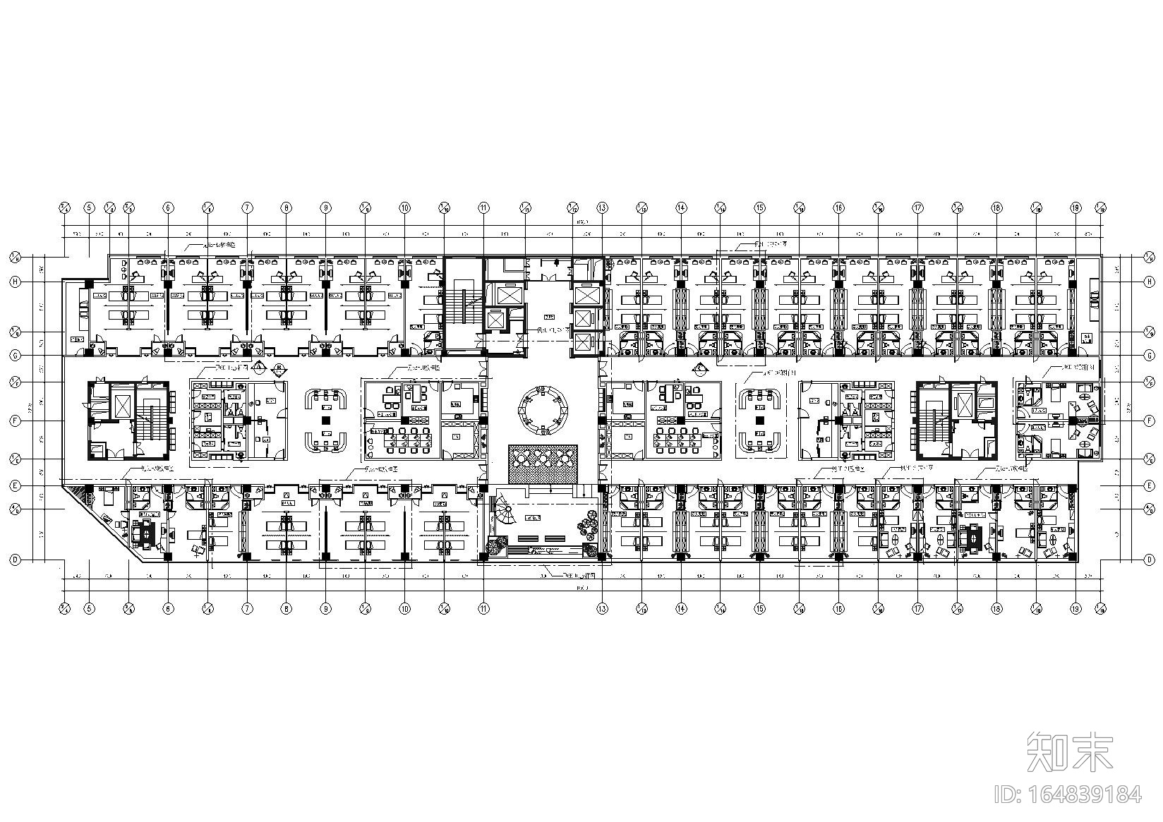 [浙江]杭州爱德医院主副楼室内装饰施工图cad施工图下载【ID:164839184】