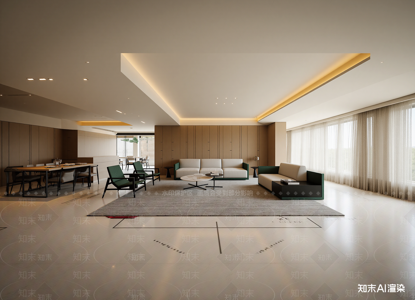 现代接待室3D模型下载【ID:1214351905】