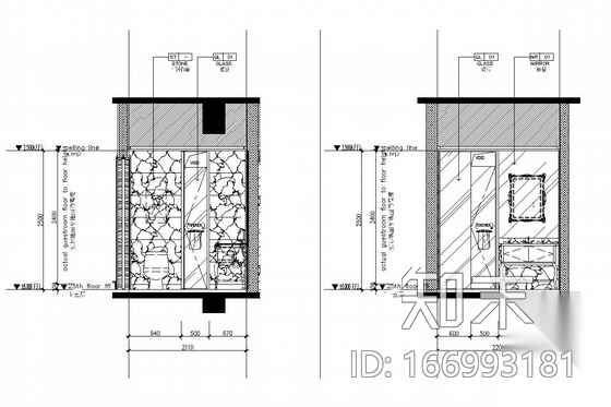 [长沙]花园酒店双层别墅装修图cad施工图下载【ID:166993181】