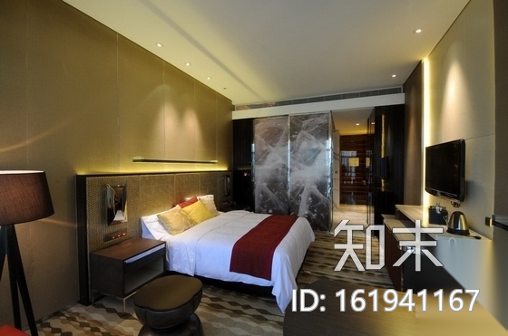 [深圳]超豪华五星级酒店客房装修施工图（含实景）cad施工图下载【ID:161941167】