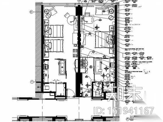 [深圳]超豪华五星级酒店客房装修施工图（含实景）施工图下载【ID:161941167】