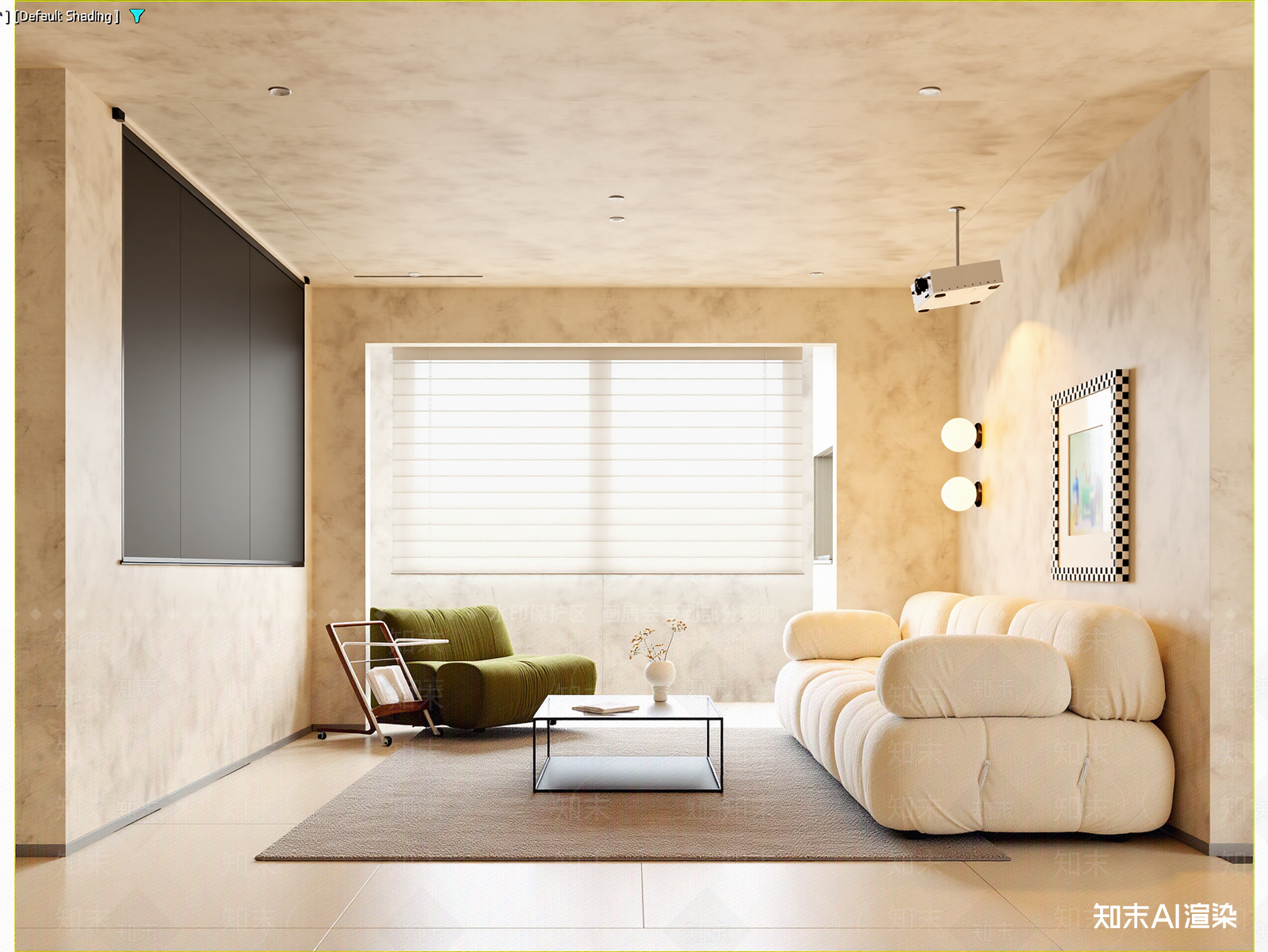 现代影音室3D模型下载【ID:1214837412】