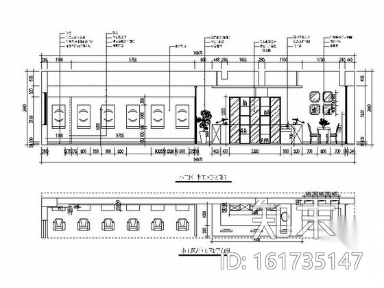 158㎡美发店室内装修图cad施工图下载【ID:161735147】