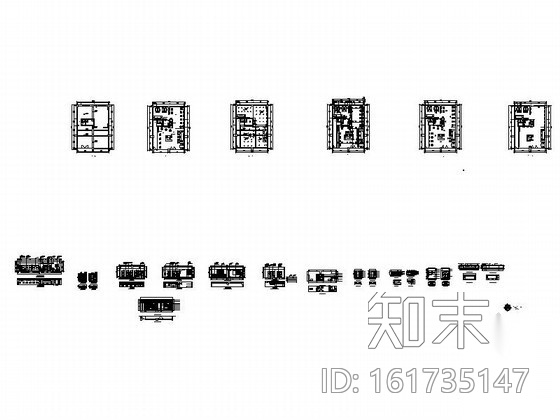 158㎡美发店室内装修图cad施工图下载【ID:161735147】