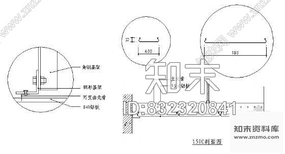 图块/节点天花及造型图块cad施工图下载【ID:832320841】