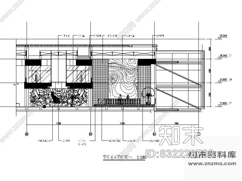 图块/节点大厅立面图cad施工图下载【ID:832228733】