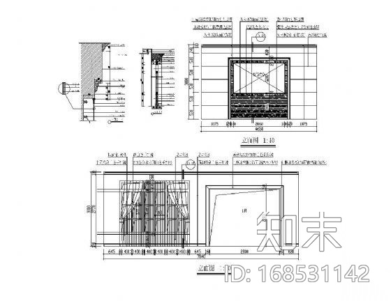 专卖店墙面装修详图Ⅲcad施工图下载【ID:168531142】