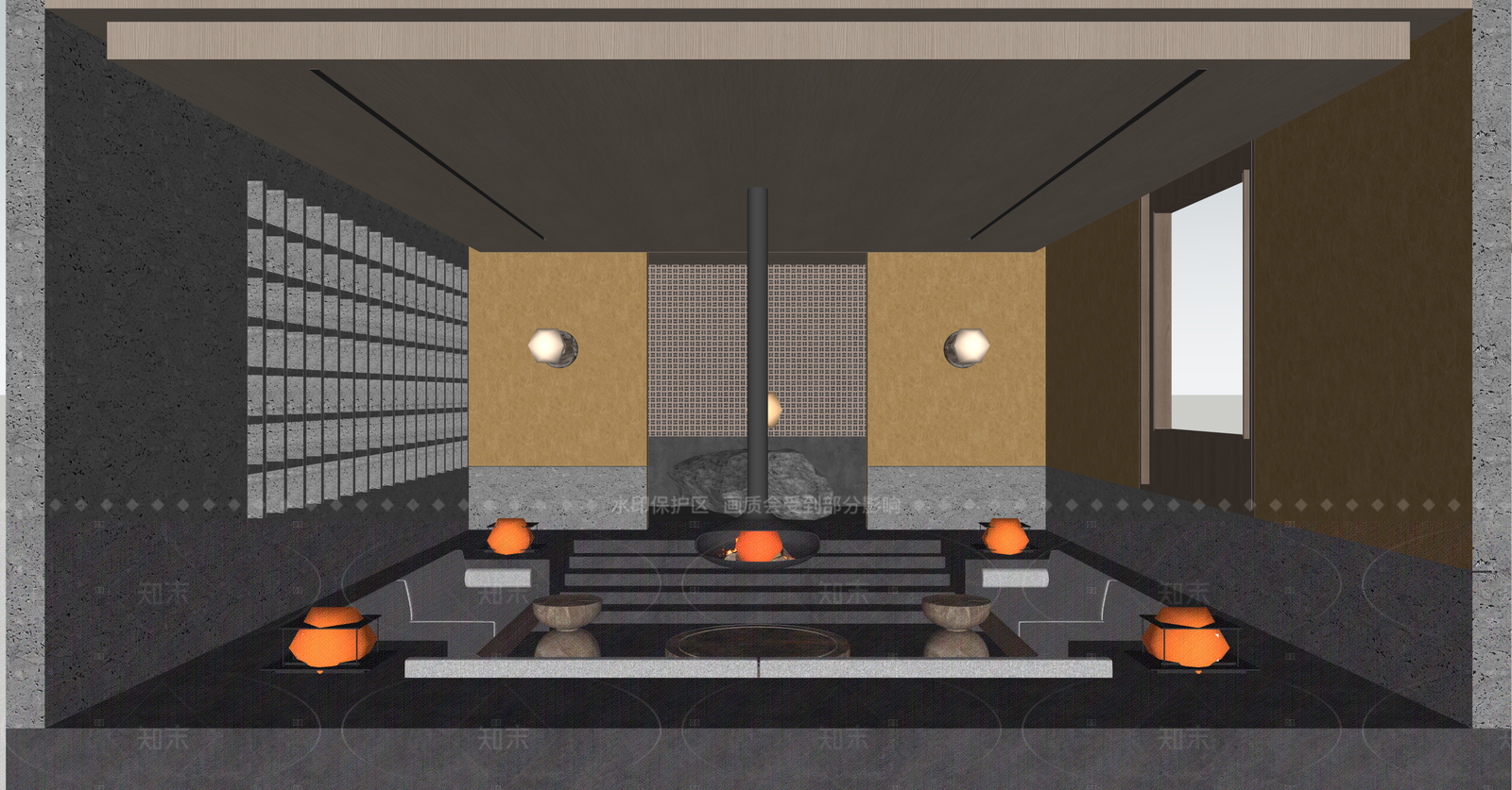 侘寂休息区SU模型下载【ID:1215938774】