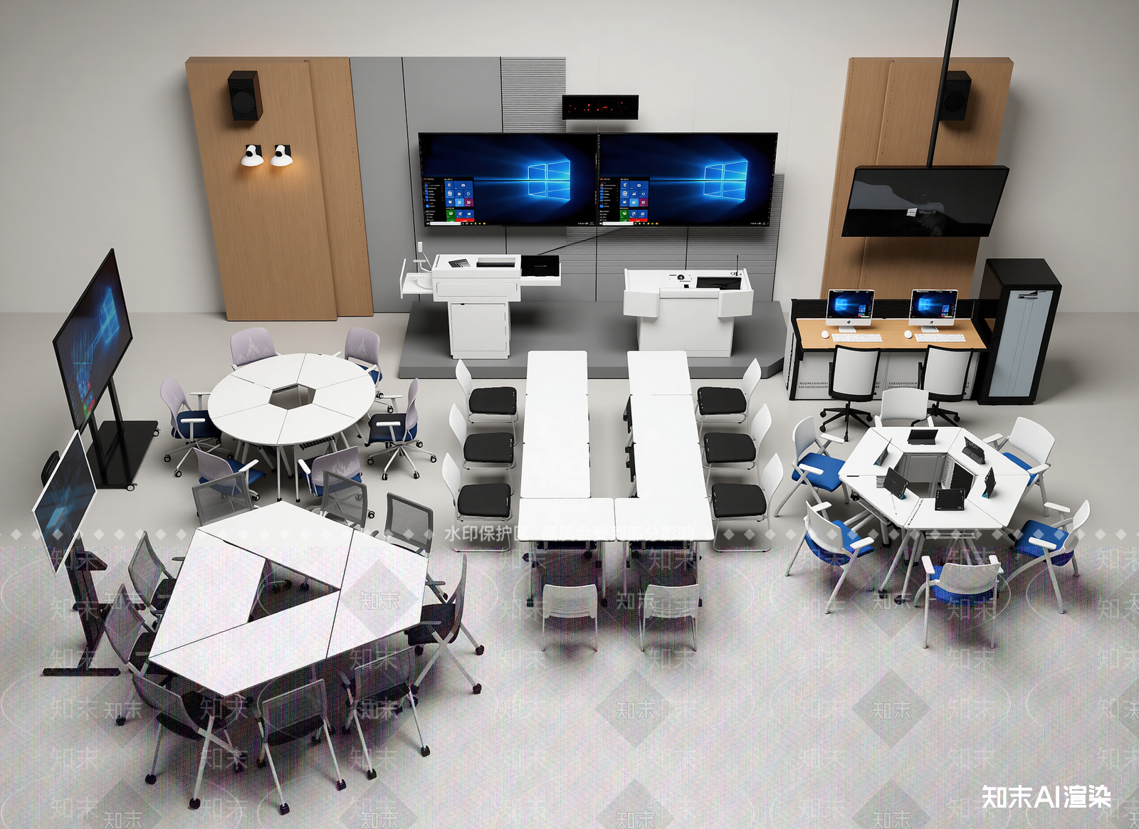 现代会议室3D模型下载【ID:1214817189】