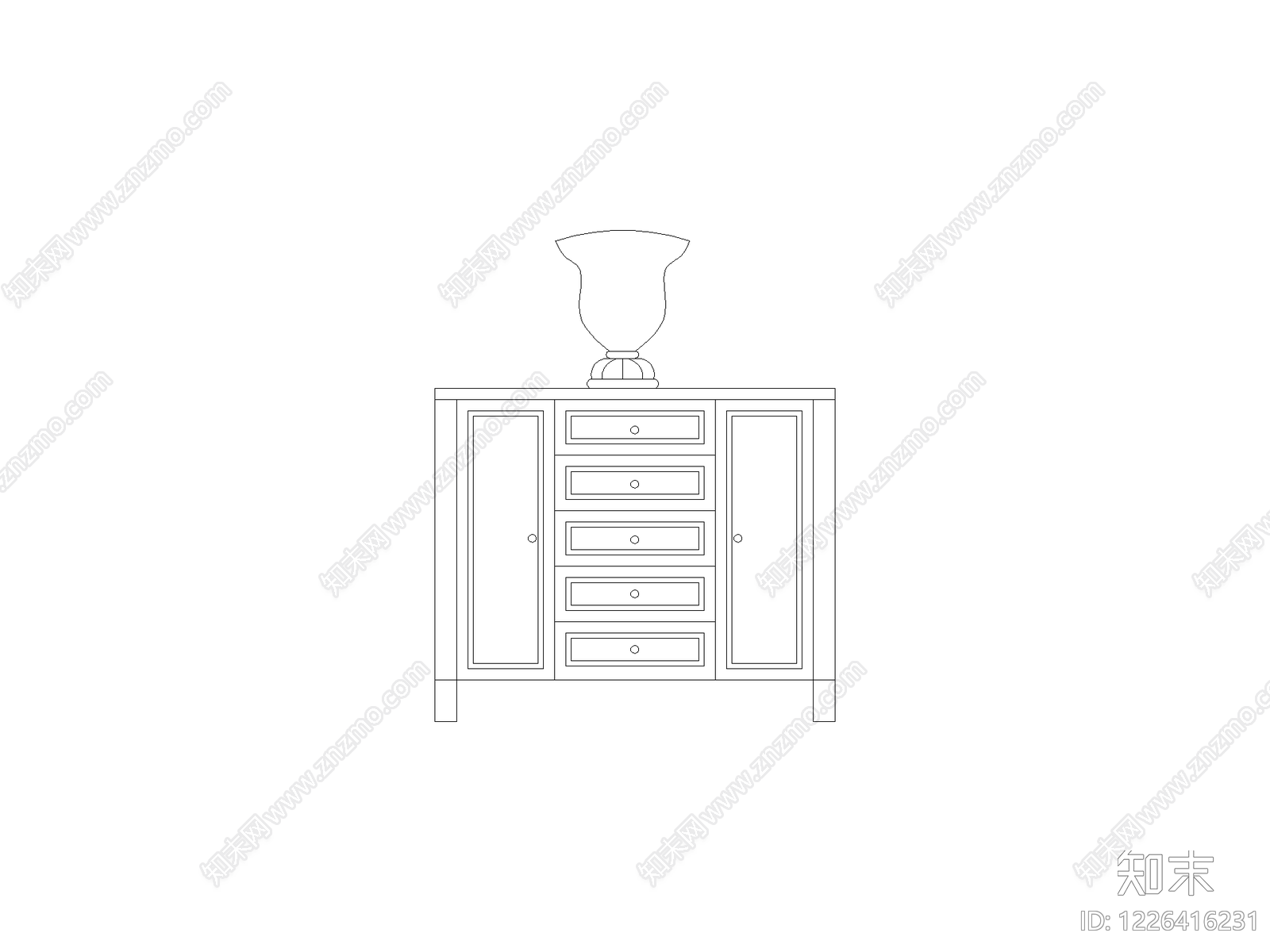 柜子平立面cad施工图下载【ID:1226416231】