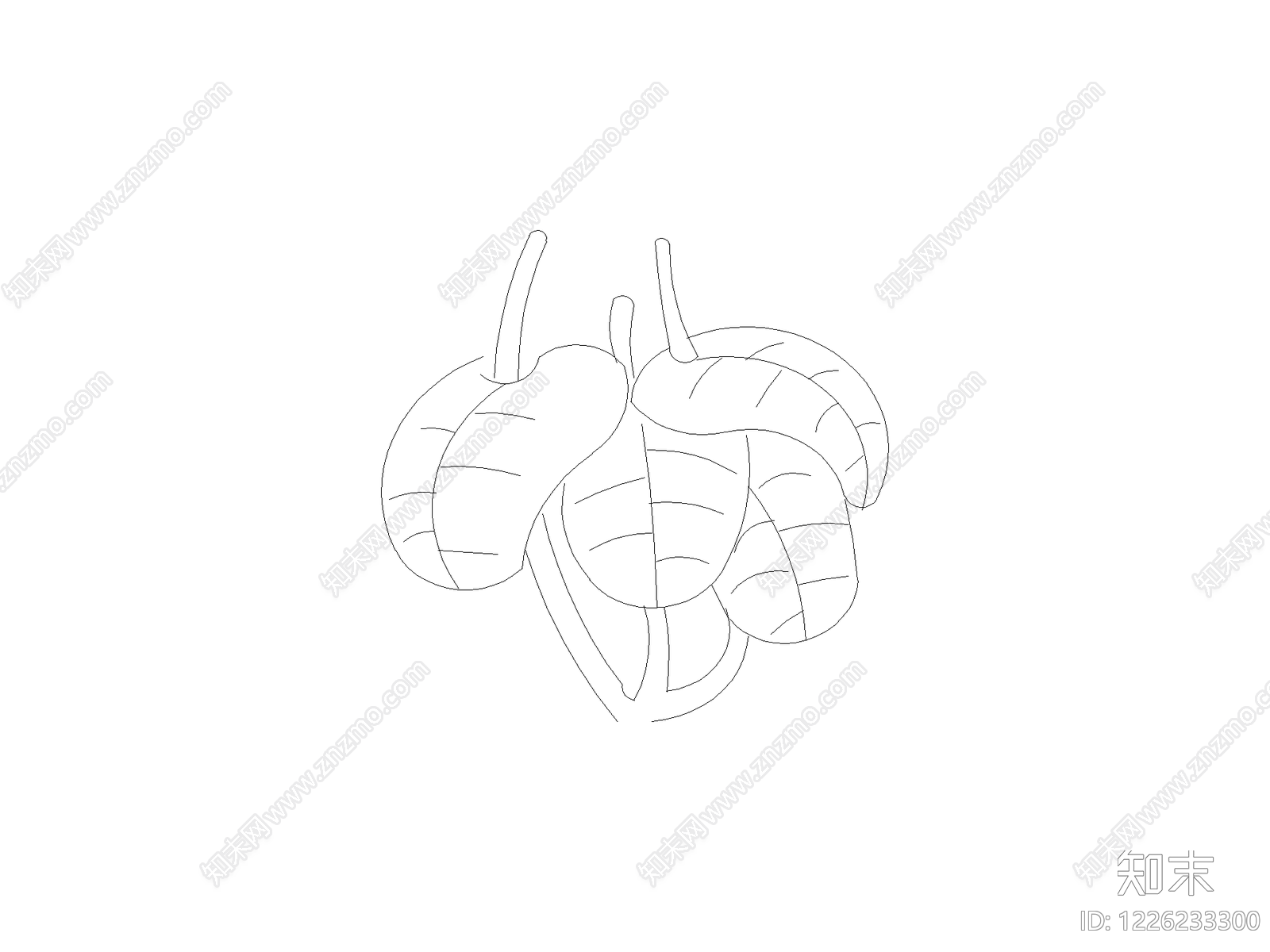 现代灌木种植CAD图纸