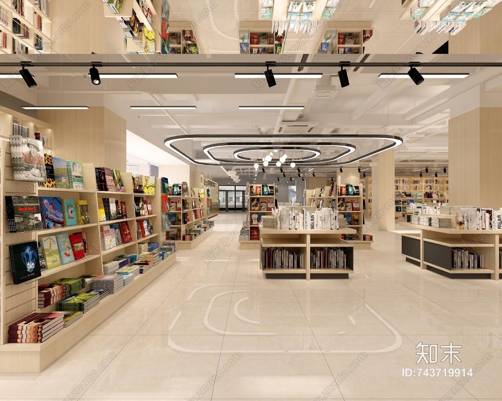 现代书店3D模型下载【ID:743719914】