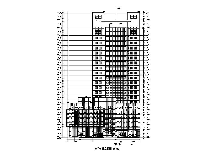 [河南]知名金融中心综合办公大楼外立面改造建筑施工图cad施工图下载【ID:149934121】