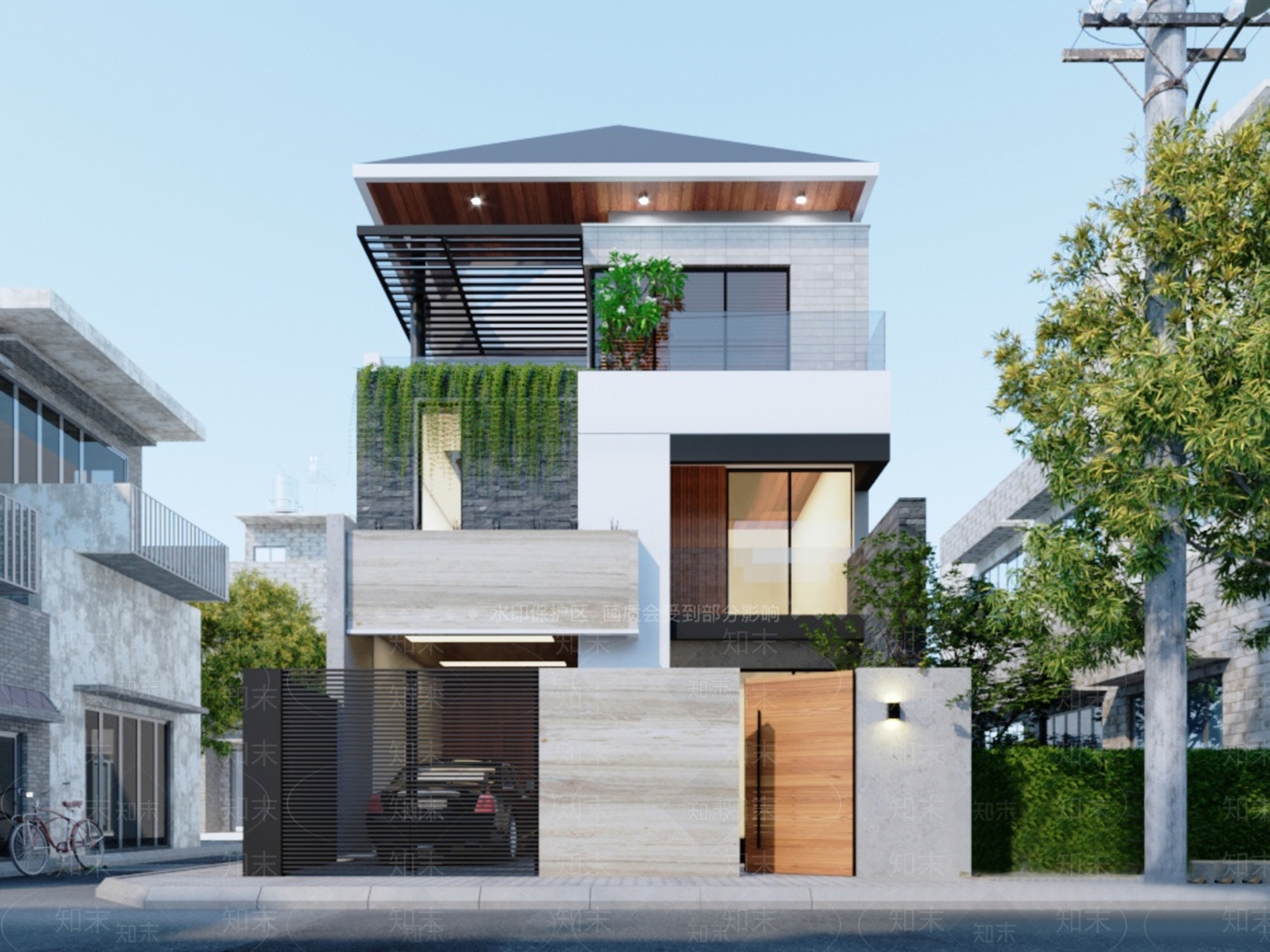 现代流行住宅3D模型下载【ID:474775009】