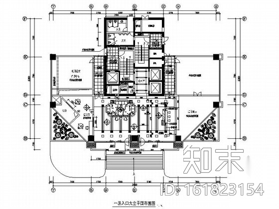 [福建]某综合办公大楼局部装修图cad施工图下载【ID:161823154】