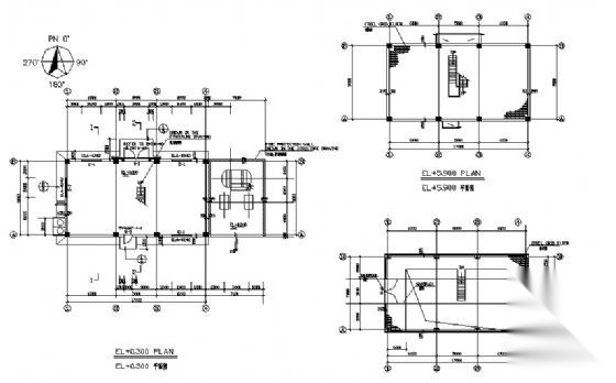 某三层小型工作室建筑结构施工图cad施工图下载【ID:151394170】
