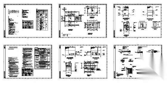 某三层小型工作室建筑结构施工图cad施工图下载【ID:151394170】