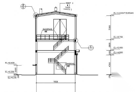 某三层小型工作室建筑结构施工图cad施工图下载【ID:151394170】