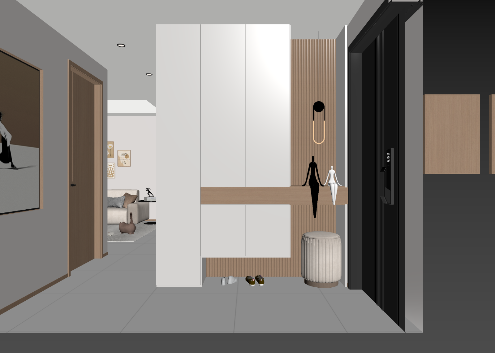 现代玄关3D模型下载【ID:1215058222】