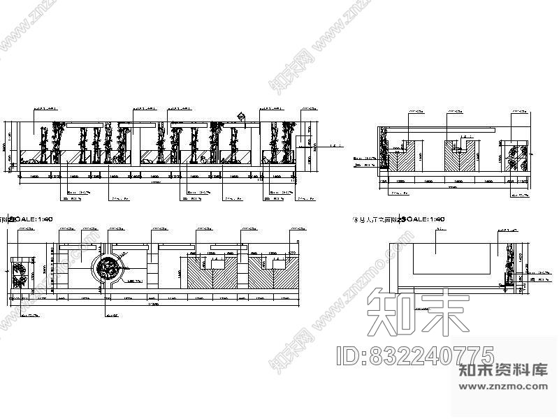 图块/节点桑拿休息厅立面图cad施工图下载【ID:832240775】